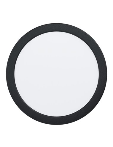 Downlight LED portátil Ø216mm preto FUEVA 6, CCT (2700K-4000K-6500K), 18,5W 2100Lm, IP20